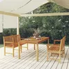 Image de vidaXL Ensemble à manger de jardin 3 pcs Bois de teck massif