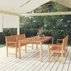 Image de vidaXL Ensemble à manger de jardin 3 pcs Bois de teck massif
