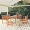 Image de vidaXL Ensemble à manger de jardin 5pcs Bois de teck massif