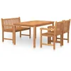 Image de Vidaxl Ensemble Ã DÃ®ner De Jardin 4 Pcs Bois De Teck Massif