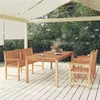 Image de vidaXL Ensemble à manger de jardin 4 pcs Bois de teck massif