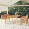 Image de Vidaxl Ensemble Ã DÃ®ner De Jardin 4 Pcs Bois De Teck Massif