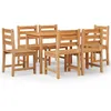 Image de vidaXL Vidaxl Ensemble À Dîner De Jardin 7 Pcs Bois De Teck Solide