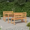 Image de vidaXL Ensemble à manger de jardin 3 pcs Bois de teck massif