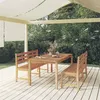 Image de vidaXL Ensemble à manger de jardin 3 pcs Bois de teck massi