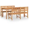Image de vidaXL Vidaxl Ensemble À Dîner De Jardin 3 Pcs Bois De Teck Massif