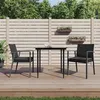 Image de vidaXL Chaises de jardin et coussins lot de 2 noir 56,5x57x83 cm rotin364096