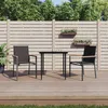 Image de Vidaxl Chaises De Jardin Lot De 2 Noir 55x61,5x90cm TextilÃ¨ne Et Acier