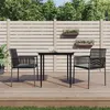 Image de vidaXL Chaises de jardin et coussins lot de 2 noir 54x60,5x83,5 cm364102