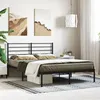Image de vidaXL Cadre de lit métal sans matelas avec tête de lit noir 120x190cm352316