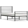 Image de vidaXL Cadre de lit mÃ©tal sans matelas avec pied de lit noir 107x203cm