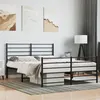 Image de vidaXL Cadre de lit métal sans matelas avec pied de lit noir 120x200cm