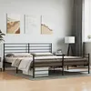 Image de vidaXL Cadre de lit mÃ©tal sans matelas avec pied de lit noir 183x213cm
