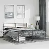 Image de vidaXL Cadre de lit métal sans matelas avec pied de lit noir 193x203cm