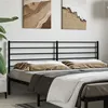 Image de vidaXL Tête de lit métal noir 193 cm