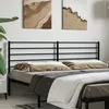 Image de vidaXL Tête de lit métal noir 200 cm352357