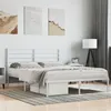 Image de vidaXL Cadre de lit métal sans matelas et tête de lit blanc 140x200 cm