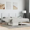 Image de vidaXL Cadre de lit métal avec tête de lit blanc 160x200 cm