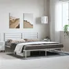 Image de vidaXL Cadre de lit métal avec tête de lit blanc 183x213 cm