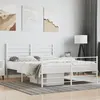 Image de vidaXL Cadre de lit métal sans matelas et pied de lit blanc 140x200 cm352387