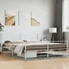 Image de vidaXL Cadre de lit mÃ©tal avec tÃªte de lit/pied de lit blanc 180x200cm