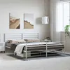 Image de vidaXL Cadre de lit métal sans matelas et pied de lit blanc 183x213 cm352391