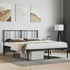 Image de vidaXL Cadre de lit métal sans matelas avec tête de lit noir 120x200cm