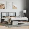 Image de vidaXL Cadre de lit métal sans matelas et tête de lit noir 160x200 cm352483