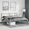 Image de vidaXL Cadre de lit métal sans matelas avec tête de lit noir 183x213cm