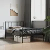 Image de vidaXL Cadre de lit mÃ©tal sans matelas avec pied de lit noir 100x190cm