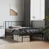 Image de vidaXL Cadre de lit métal avec tête de lit/pied de lit noir 100x200 cm