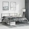 Image de vidaXL Cadre de lit métal sans matelas avec pied de lit noir 183x213cm