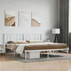 Image de vidaXL Cadre de lit métal sans matelas et tête de lit blanc 180x200 cm352533
