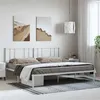 Image de vidaXL Cadre de lit métal sans matelas et tête de lit blanc 193x203 cm