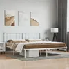 Image de vidaXL Cadre de lit métal sans matelas et tête de lit blanc 200x200 cm