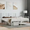 Image de vidaXL Cadre de lit mÃ©tal avec tÃªte de lit/pied de lit blanc 140x190cm