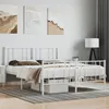 Image de vidaXL Cadre de lit métal sans matelas et pied de lit blanc 160x200 cm352550
