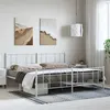 Image de vidaXL Cadre de lit métal sans matelas et pied de lit blanc 183x213 cm352552