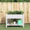 Image de vidaXL Lit surélevé de jardin blanc 110x45x79 cm polypropylène364177