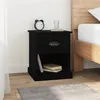 Image de vidaXL Table de chevet noir 39x39x47,5 cm bois d’ingénierie816130