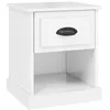 Image de vidaXL Table de chevet blanc brillant 39x39x47,5 cm Bois d'ingÃ©nierie