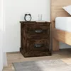 Image de Vidaxl Table De Chevet ChÃªne FumÃ© 39x39x47,5 Cm Bois D'ingÃ©nierie