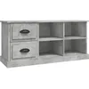 Image de vidaXL vidaXL Meuble TV gris béton 102x35,5x47,5 cm bois d'ingénierie