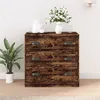 Image de vidaXL Buffet chêne fumé 70x35,5x67,5 cm bois d'ingénierie
