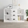 Image de vidaXL Buffet blanc brillant 104,5x35,5x67,5 cm bois d'ingénierie816234