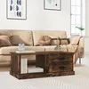 Image de vidaXL Table basse ChÃªne fumÃ© 90x50x35 cm Bois d'ingÃ©nierie