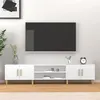 Image de vidaXL Meuble TV blanc 180x31,5x40 cm bois d'ingénierie816256