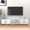 Image de vidaXL Meuble TV blanc brillant 180x31,5x40 cm bois d'ingénierie816258