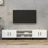 Image de vidaXL Meuble TV blanc 180x31,5x40 cm bois d'ingénierie816264