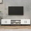 Image de vidaXL Meuble TV blanc 180x31,5x40 cm bois d'ingÃ©nierie